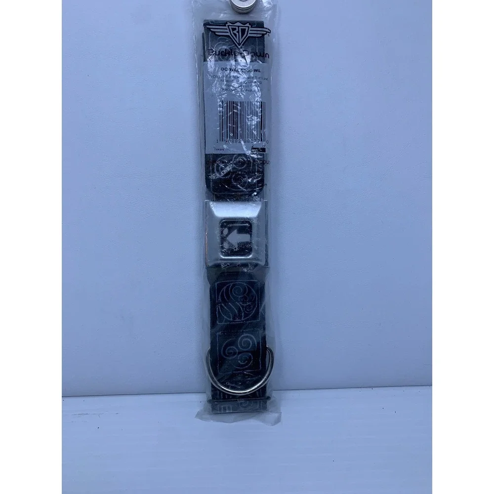 Buckle-Down Large Black Avatar The Last Airbender Seatbelt Dog Collar NWT